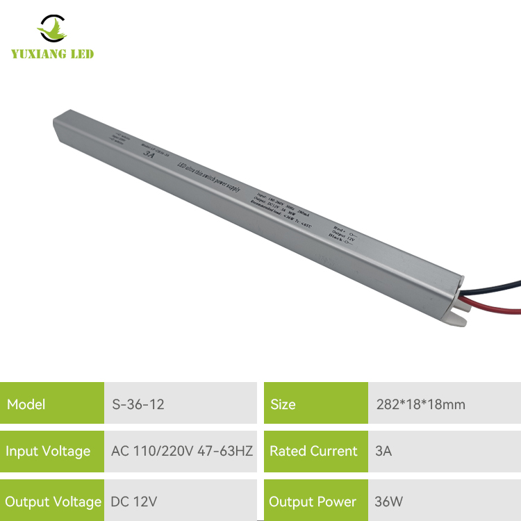 Alimentatore LED ultra sottile 12v 3a