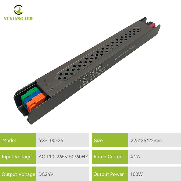 Alimentatore LED semi-colla lineare ultrafine da 24 V 100 W