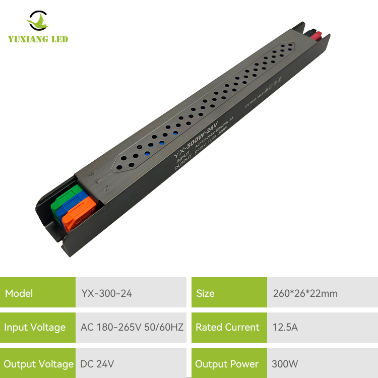 Alimentatore LED semi-colla lineare ultrafine da 24 V 300 W