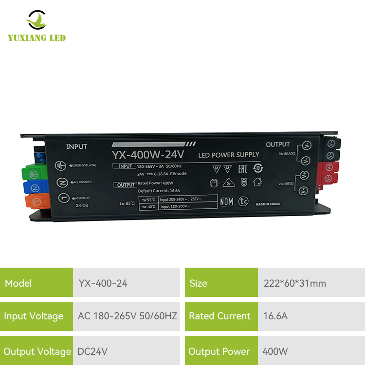 Alimentatore per illuminazione lineare a LED 24v 400w