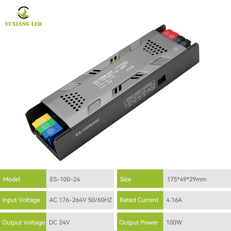 Alimentatore lineare LED semi-invasato dimmerabile modello ES 24V 100W
