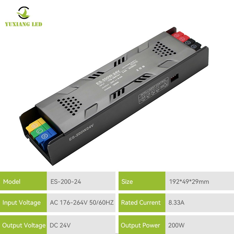 Alimentatore lineare LED semi-invasato dimmerabile modello ES 24V 200W