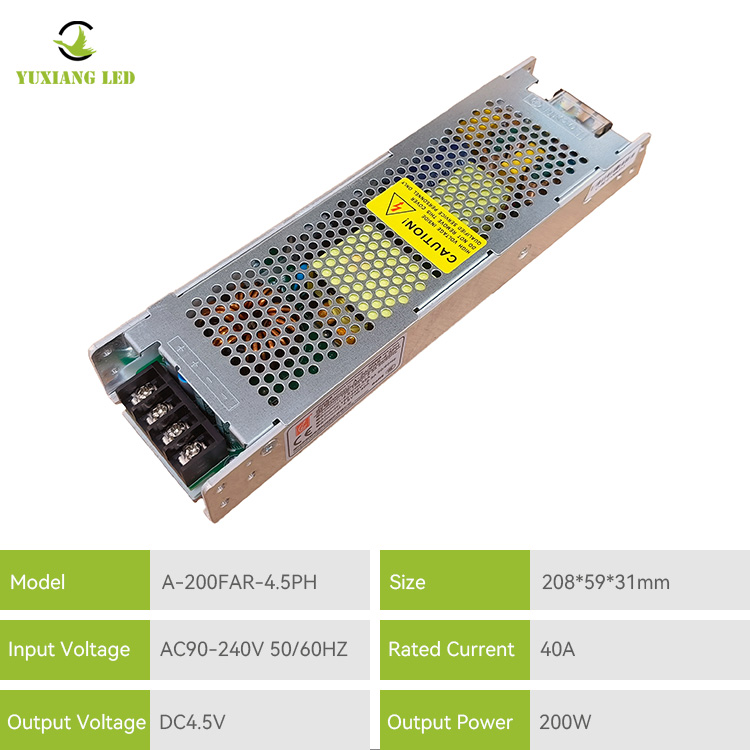 alimentatore per display LED ultrasottile A-200FAR-4.5PH